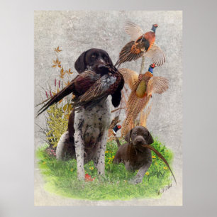 German Shorthaired Pointers (GSP) Wooden Box Sign 