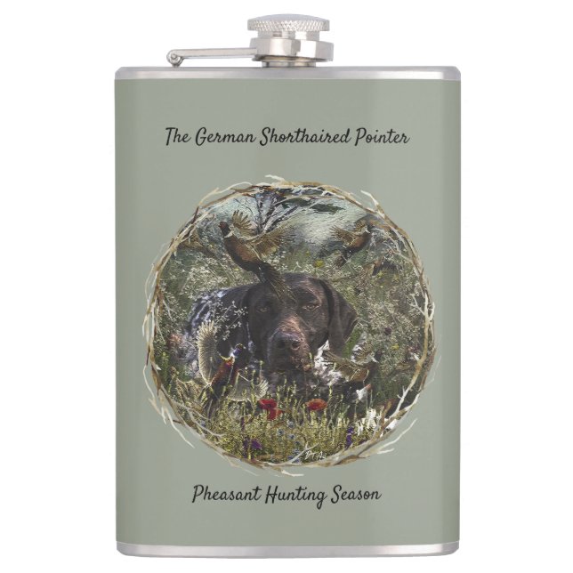 German Shorthaired Pointers Hip Flask (Front)
