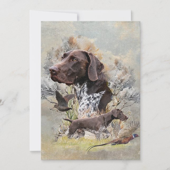 German Shorthaired Pointers  Invitation (Front)