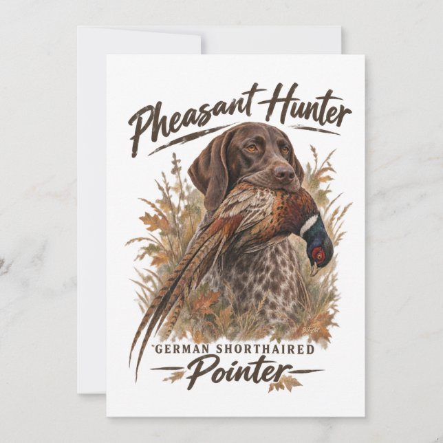 German Shorthaired Pointers  Invitation (Front)