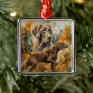 German Shorthaired Pointers  Metal Ornament