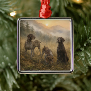 German Shorthaired Pointers  Metal Ornament