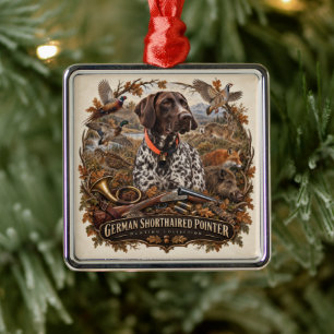 German Shorthaired Pointers Metal Ornament