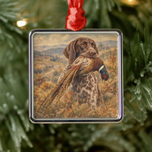 German Shorthaired Pointers  Metal Ornament
