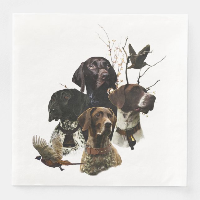 German Shorthaired Pointers  Napkin (Front)