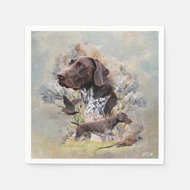 German Shorthaired Pointers  Napkin (Front)