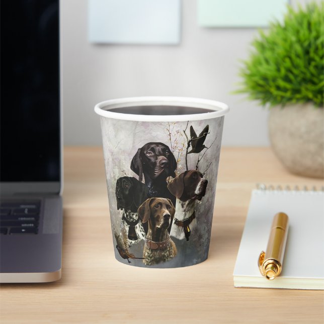 German Shorthaired Pointers  Paper Cups (Insitu)