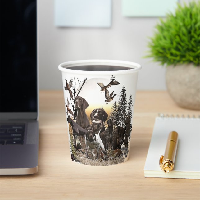 German Shorthaired Pointers  Paper Cups (Insitu)