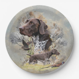 German Shorthaired Pointers  Paper Plate