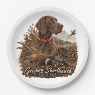 German Shorthaired Pointers  Paper Plate