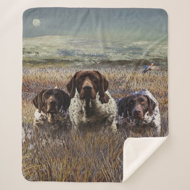 German Shorthaired Pointers      Sherpa Blanket (Front)
