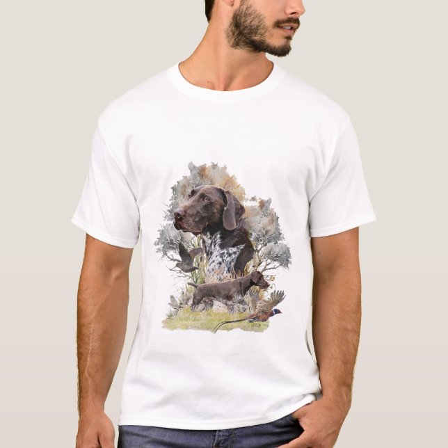 German Shorthaired Pointers T-Shirt (Front)