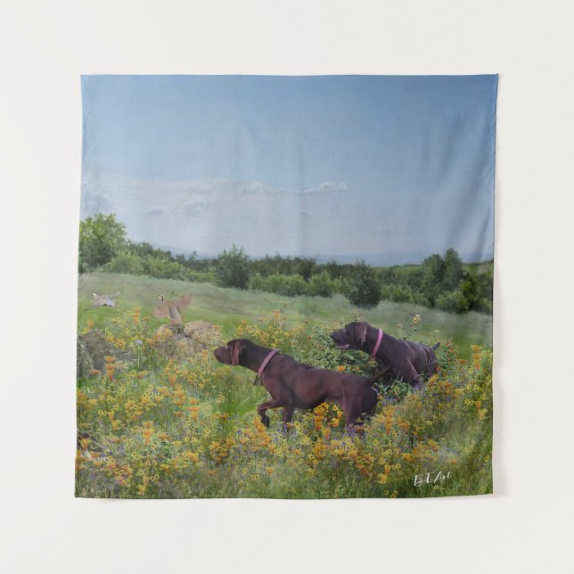 German Shorthaired Pointers    Tapestry (Front)