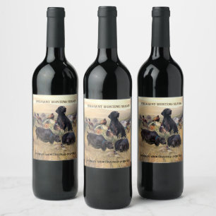 German Shorthaired Pointers Wine Label