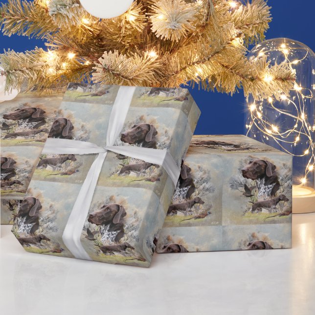 German Shorthaired Pointers  Wrapping Paper (Holidays)