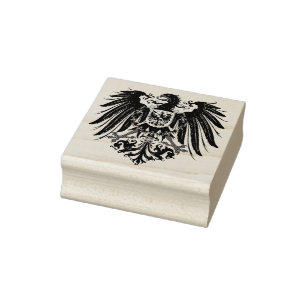German single head Imperial eagle emblem Rubber Stamp