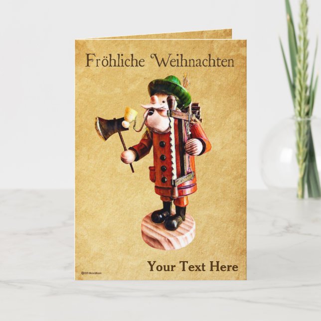 German "Smoker Man" Incense Burner Card (Front)