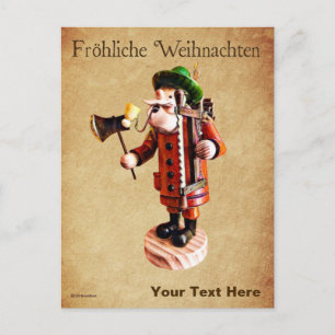 German "Smoker Man" Incense Burner Postcard