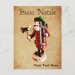 German "Smoker Man" Incense Burner Postcard