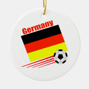 German Soccer Team Ceramic Tree Decoration