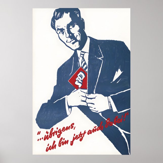 German SPD Election Poster 1958 By the way, I also (Front)