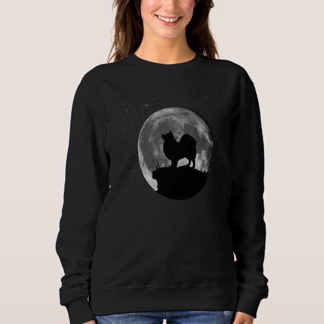 German Spitz Dog Moon Sweatshirt (Front)