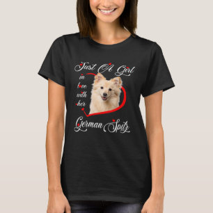 German Spitz Just A Girl In Love With Her  Dogs T-Shirt