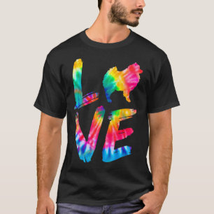 German Spitz Tie Dye Love Dog Mum Dad T-Shirt