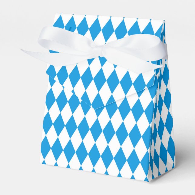 German State Of Bavaria - Flag Colours Pattern Favour Box (Front Side)