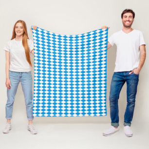 German State Of Bavaria - Flag Colours Pattern Fleece Blanket