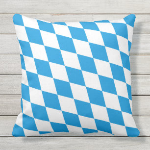 GERMAN STATE OF BAVARIA Flag Colours pattern Outdoor Cushion