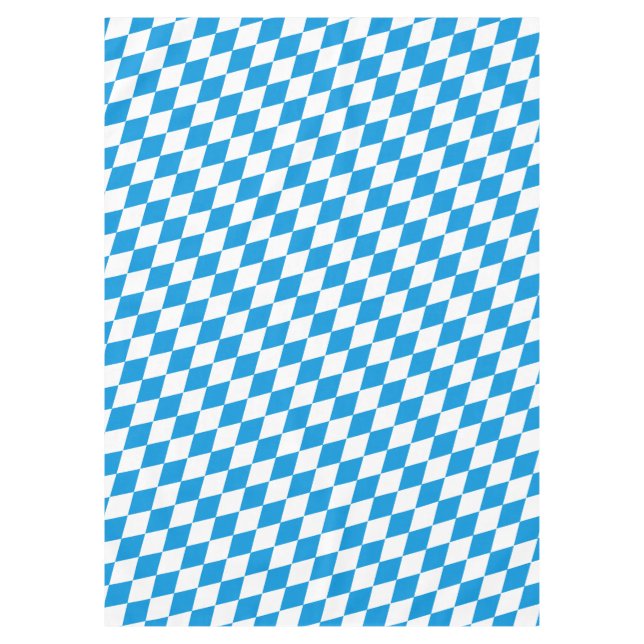 GERMAN STATE OF BAVARIA Flag Colours pattern Tablecloth (Front)