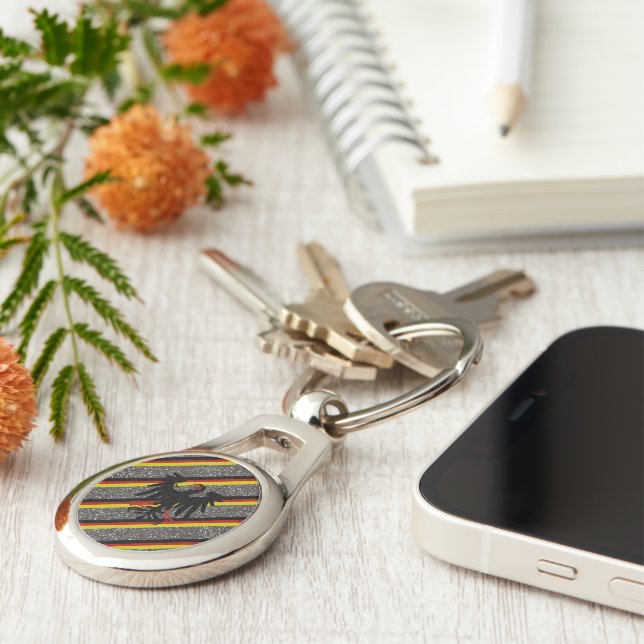 German stripes flag key ring (Side)