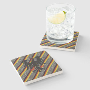 German stripes flag stone coaster