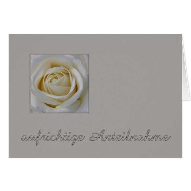 German Sympathy card, Herzliches beileid (Front Horizontal)