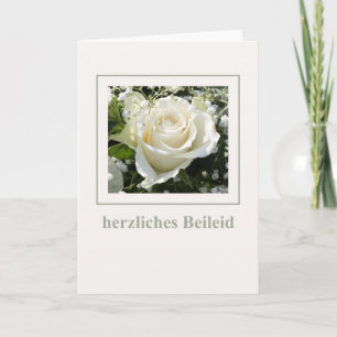 German Sympathy card, Herzliches beileid Card