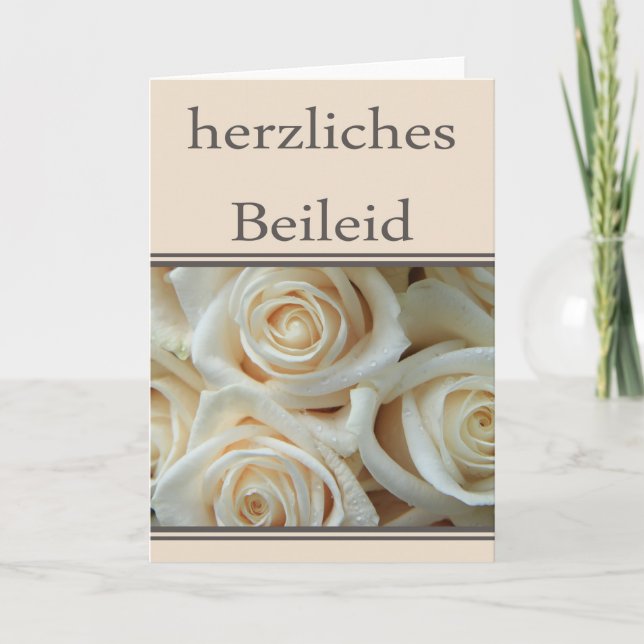 German Sympathy card, Herzliches beileid Card (Front)
