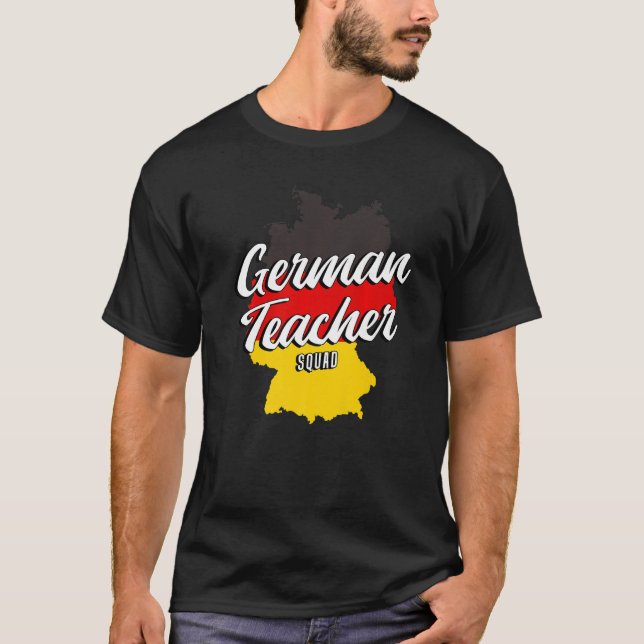 German Teacher Germany Flag Language Lesson Studen T-Shirt (Front)