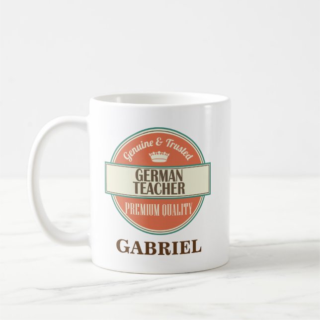 German Teacher Personalised Office Mug Gift (Left)