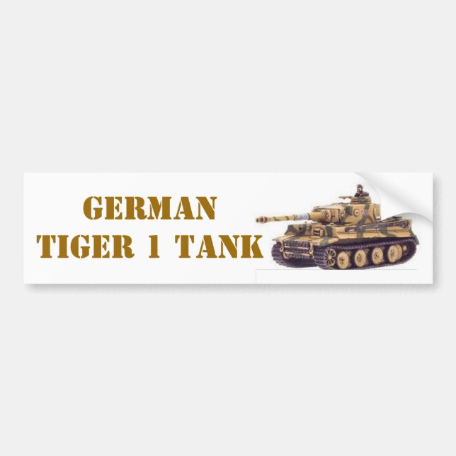 GERMAN TIGER 1 TANK BUMPER STICKER (Front)