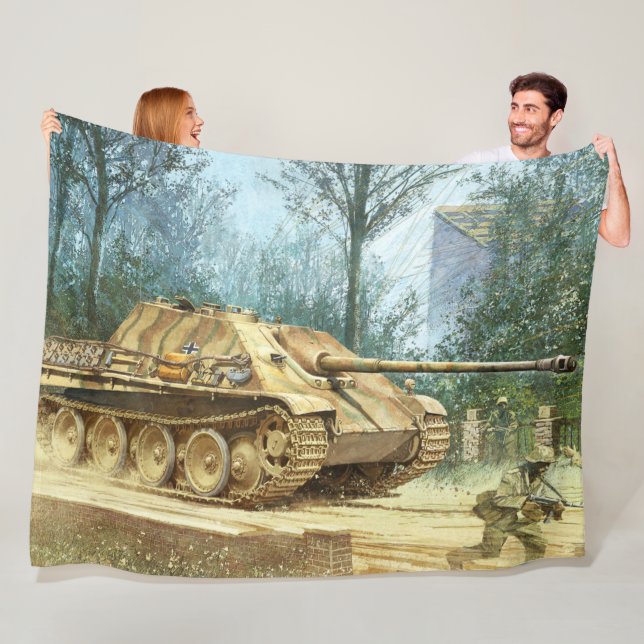GERMAN TIGER TANK FLEECE BLANKET (In Situ)