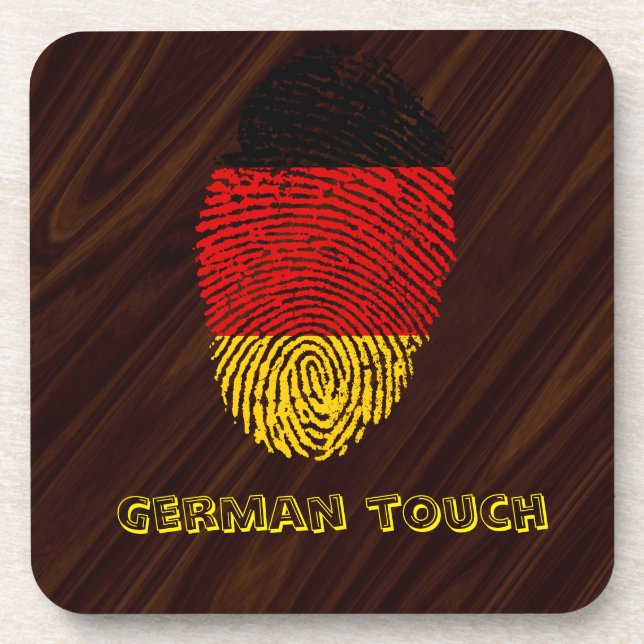 German touch fingerprint flag coaster (Front)