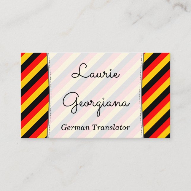German Translator Business Card (Front)