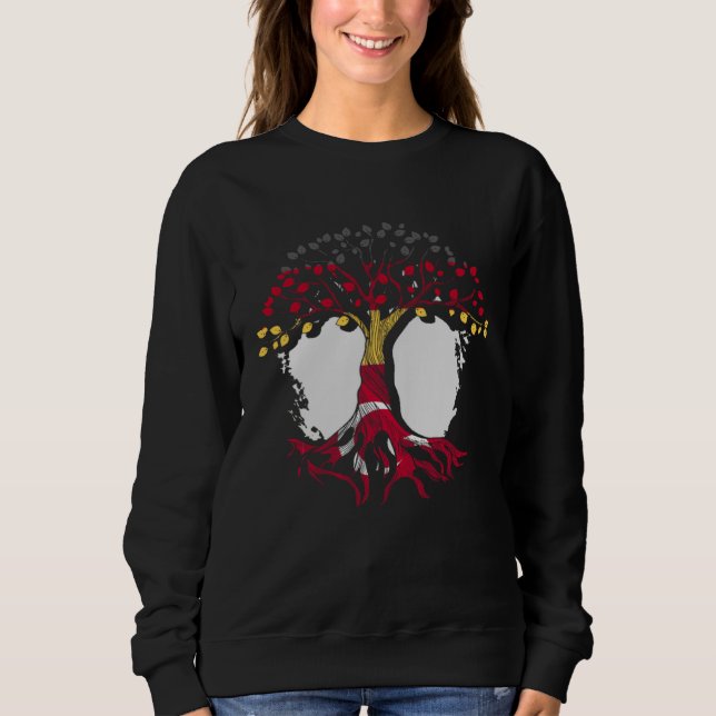 German Turkish Flag Turkey Germany Tree Proud Turk Sweatshirt (Front)