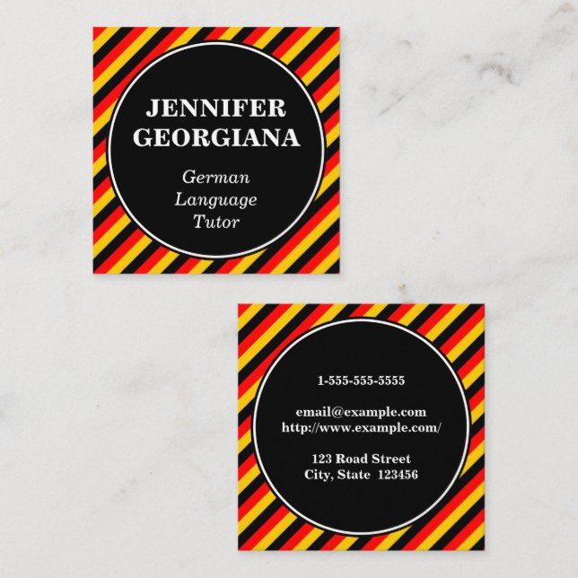 German Tutor Business Card (Front/Back)