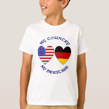 German USA Flag Hearts Country Heritage Boy's