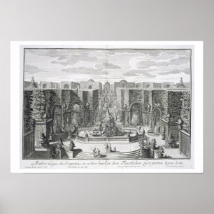 German watergarden, from 'Furstlicher Baumeister', Poster