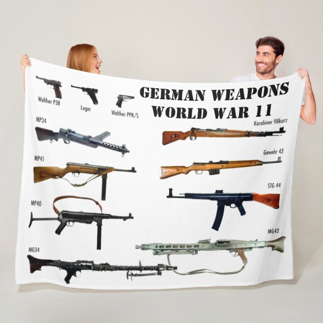 GERMAN WEAPONS WW11 (2) FLEECE BLANKET (In Situ)
