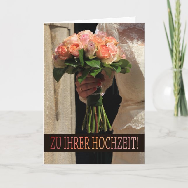 German Wedding congratulations Card (Front)