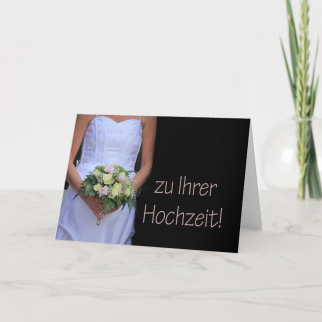 German wedding congratulations card (Front)